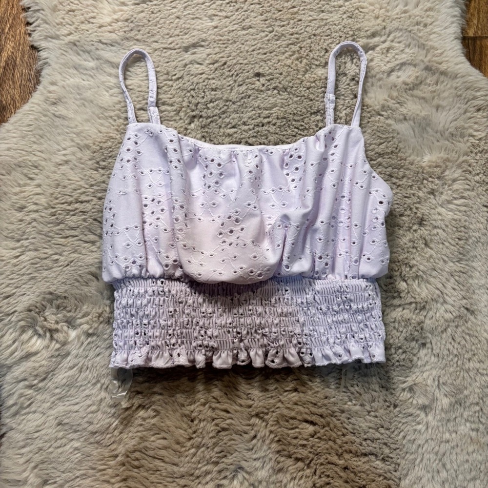 Justify Tank Top Size Medium Lavender Scrunch Waist